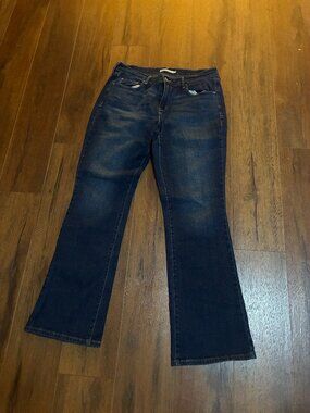Levis 515 Bootcut Jeans Women's Size 10 Dark Blue Mid Rise Stretch Denim Classic